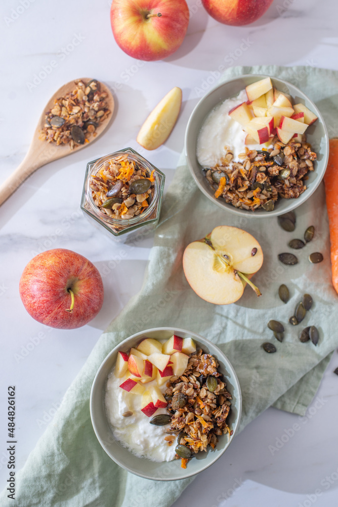 home made apple granola