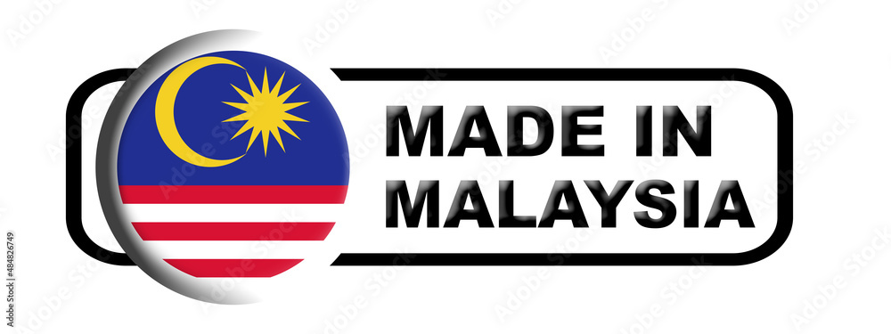 Made in Malaysia Circular Flag Concept - 3D Illustration