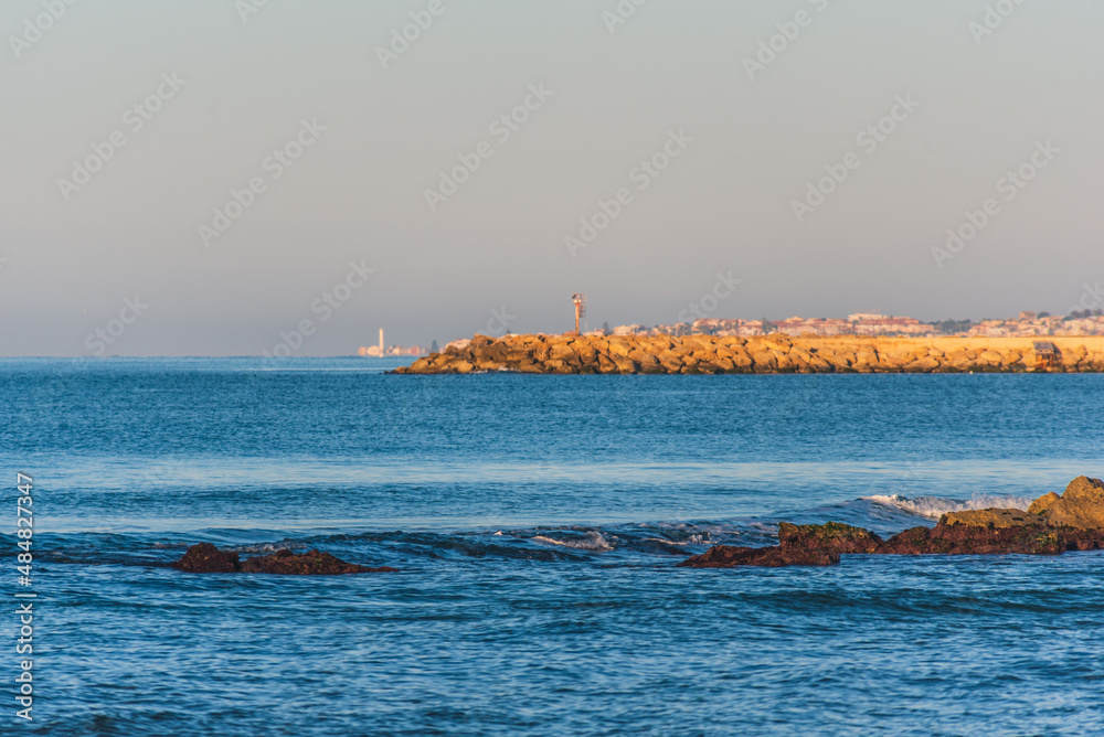 Panorama of Mediterranean Sea at Dawn in Donnalucata, Scicli, Ragusa, Sicily, Italy, Europe Panorama of Mediterranean Sea at Dawn in Donnalucata, Scicli, Ragusa, Sicily, Italy, Europe
