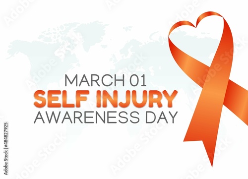 vector graphic of self injury awareness day good for self injury awareness day celebration. flat design. flyer design.flat illustration.