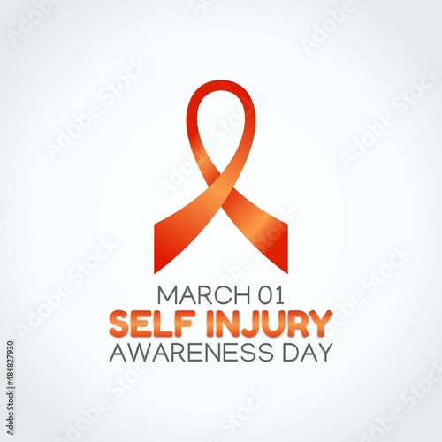 vector graphic of self injury awareness day good for self injury awareness day celebration. flat design. flyer design.flat illustration.