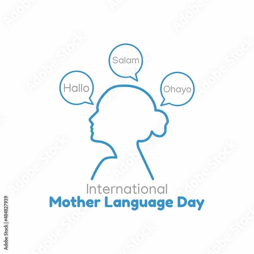 vector graphic of international mother language day good for international mother language day celebration. flat design. flyer design.flat illustration.