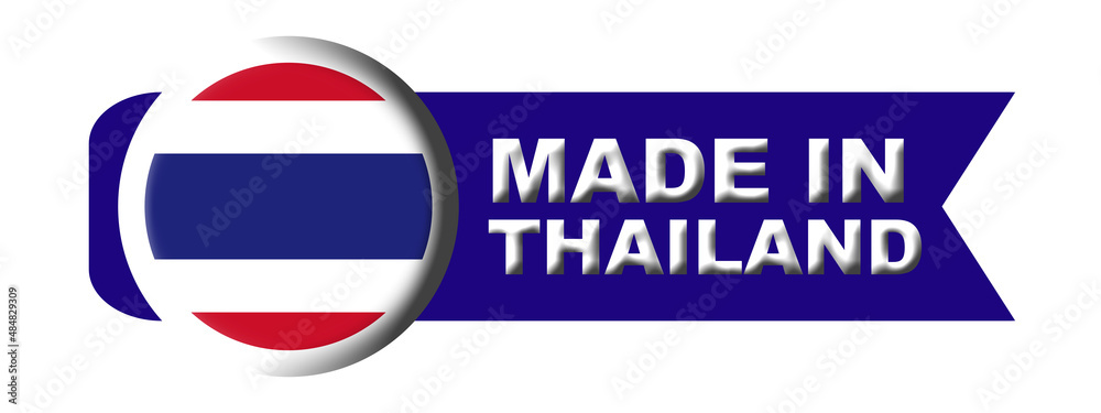 Made in Thailand Circular Flag Concept - 3D Illustration Made in Thailand Circular Flag Concept - 3D Illustration