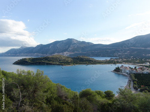 A panoramic view of Epidauros ancient city in greece