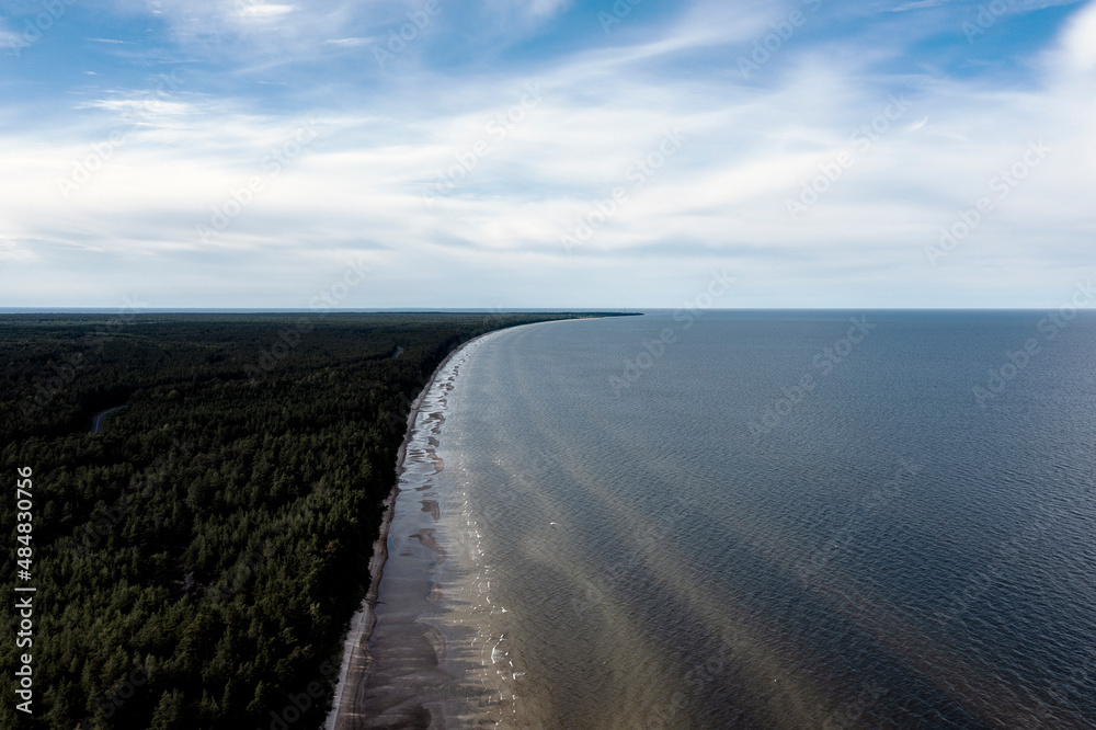 Fototapeta premium Baltic sea coast in still summer day.
