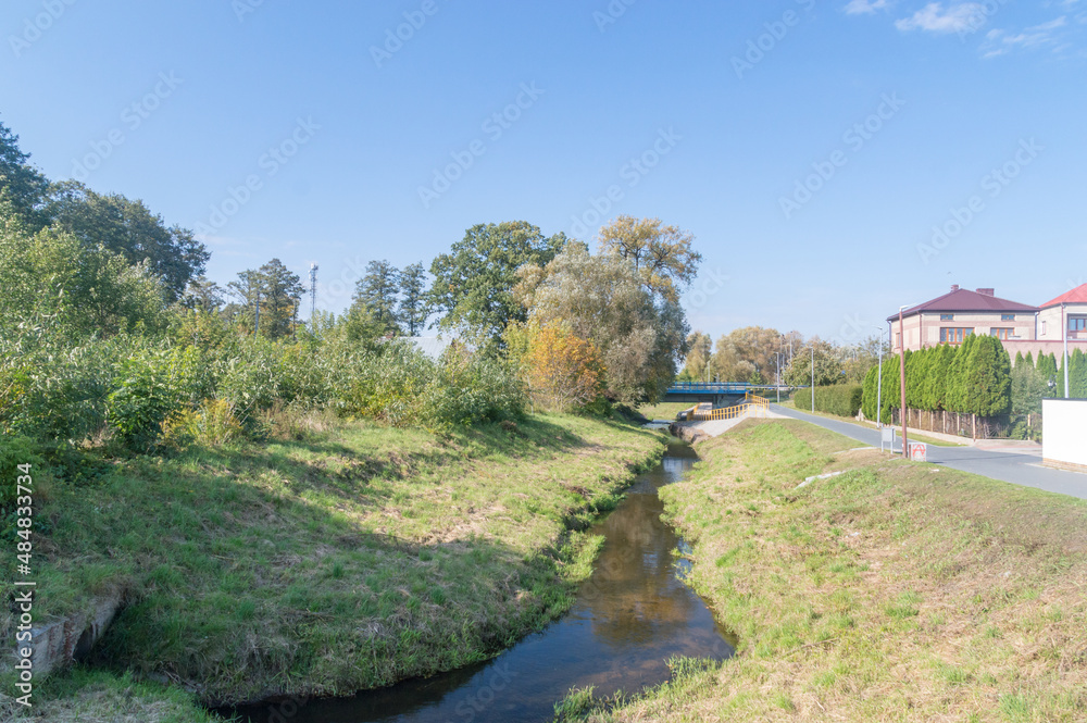 Jablonka river in Zambrow in Poland.