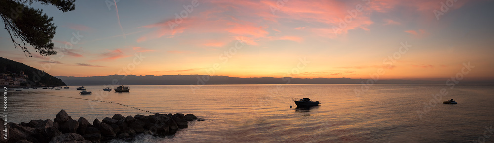 morning mood at Moscenicka Draga seaside, Kvarver Bucht croatia