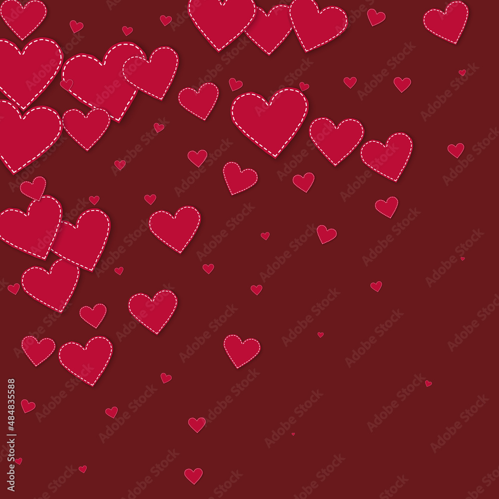 Red heart love confettis. Valentine's day gradient Red heart love confettis. Valentine's day gradient
