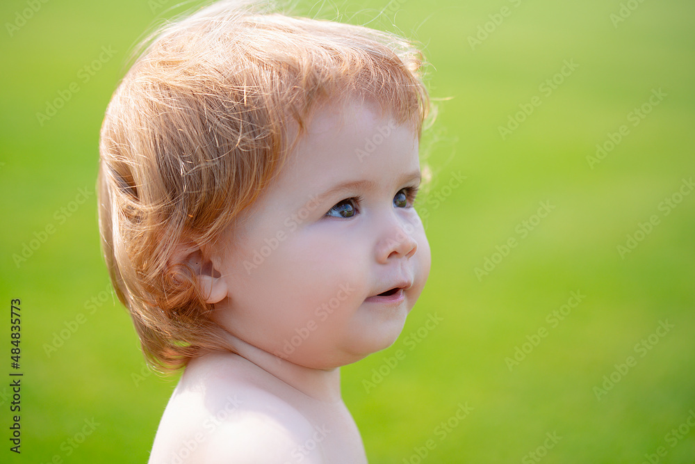 Cute little baby on the meadow field. Toddler child walking outdoor, family vacations, summer season nature. Baby face close up. Funny little child closeup portrait. Blonde kid, emotion face. Cute little baby on the meadow field. Toddler child walking outdoor, family vacations, summer season nature. Baby face close up. Funny little child closeup portrait. Blonde kid, emotion face.