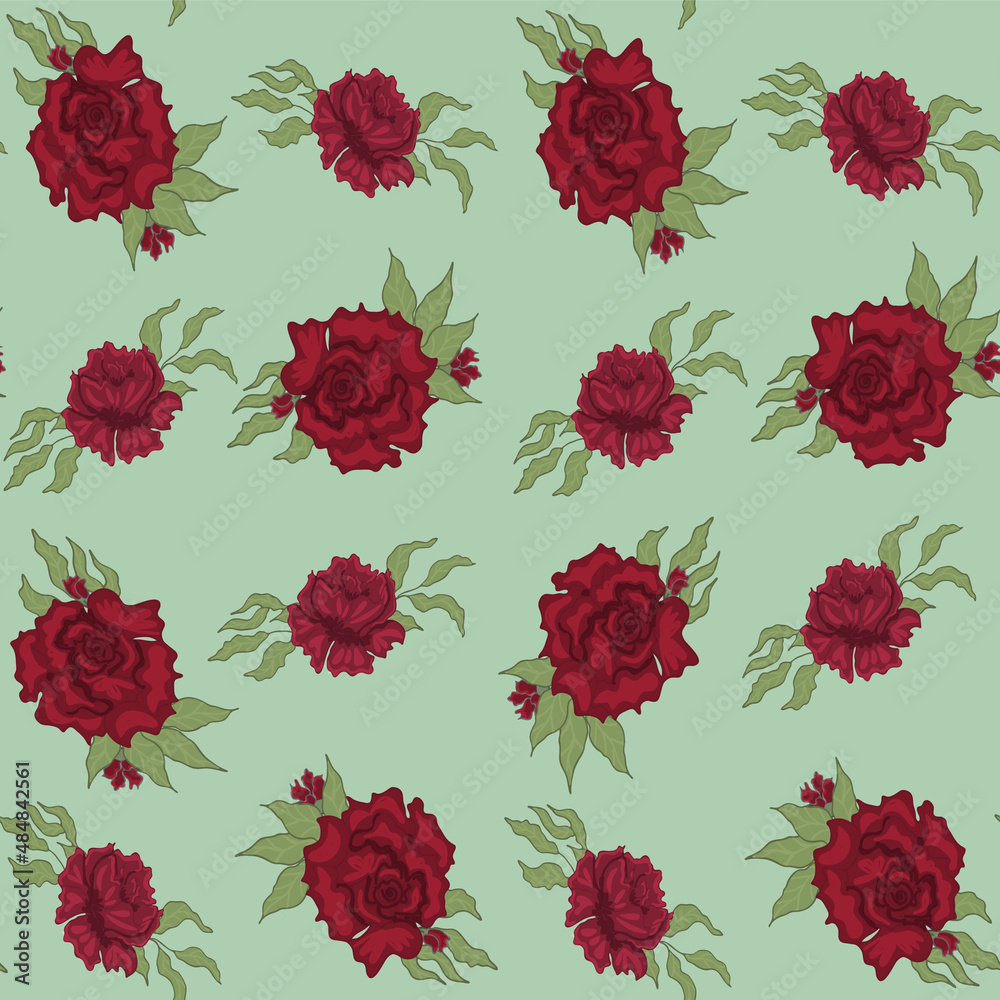 pattern, seamless composition, floral pattern

