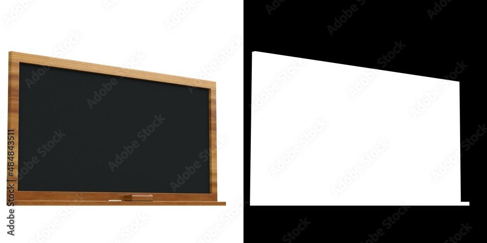 3D rendering illustration of a school classroom chalkboard 3D rendering illustration of a school classroom chalkboard