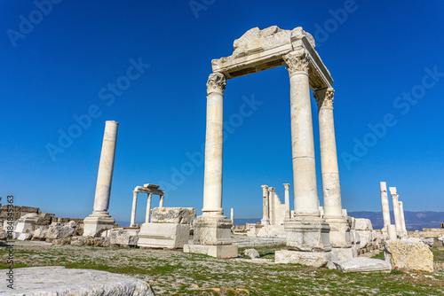 Scenic views from Laodikeia, which is one of the important archaeological remains for the region along with Hierapolis (Pamukkale) and Tripolis in Turkey