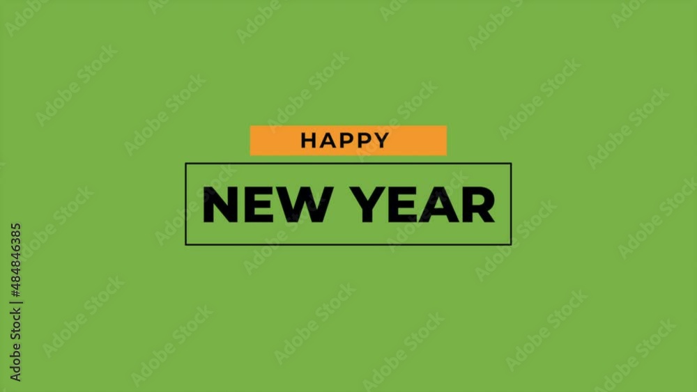 Happy New Year on green color, motion holidays and winter style background for New Year and Merry Christmas Happy New Year on green color, motion holidays and winter style background for New Year and Merry Christmas