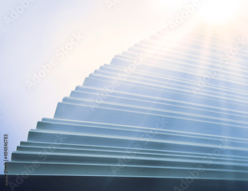 Abstract background from white sheets of paper
