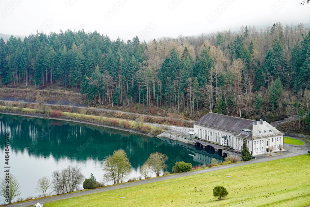 Fototapeta premium View of the Sorpesee in the Sauerland. 