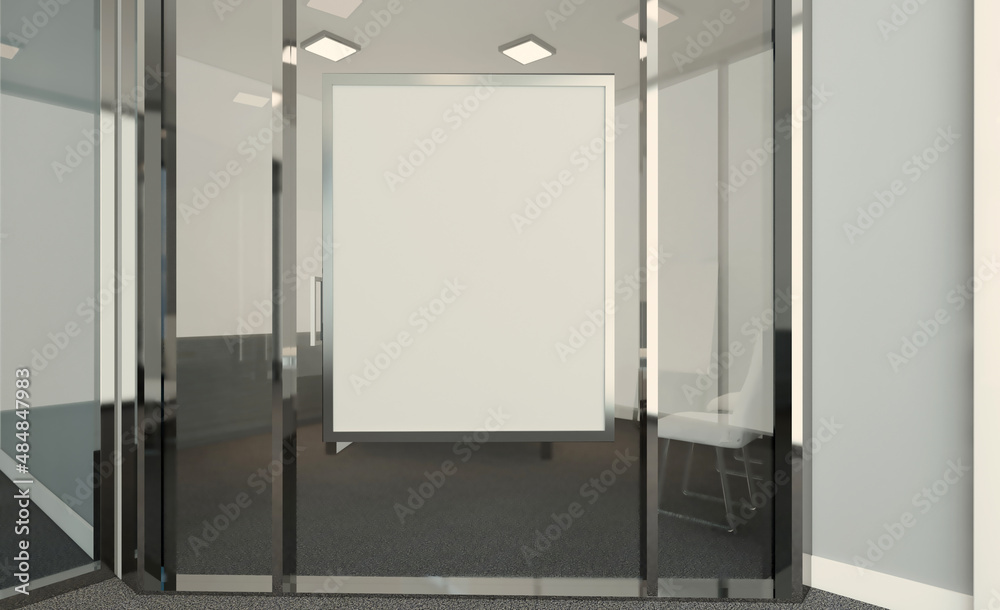 Modern office Cabinet. 3D rendering. Meeting room Modern office Cabinet. 3D rendering. Meeting room