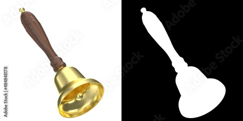 Bild auf Leinwand 3D rendering illustration of a school handbell