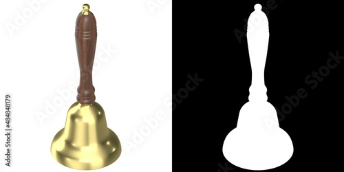 Fotografia 3D rendering illustration of a school handbell