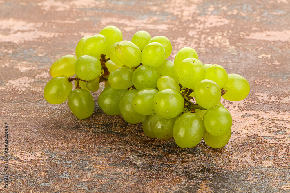 Ripe sweet green grape branch Ripe sweet green grape branch