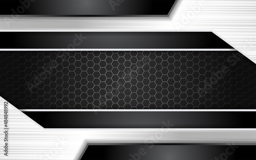 Luxury Dark and silver lines combinations background design.