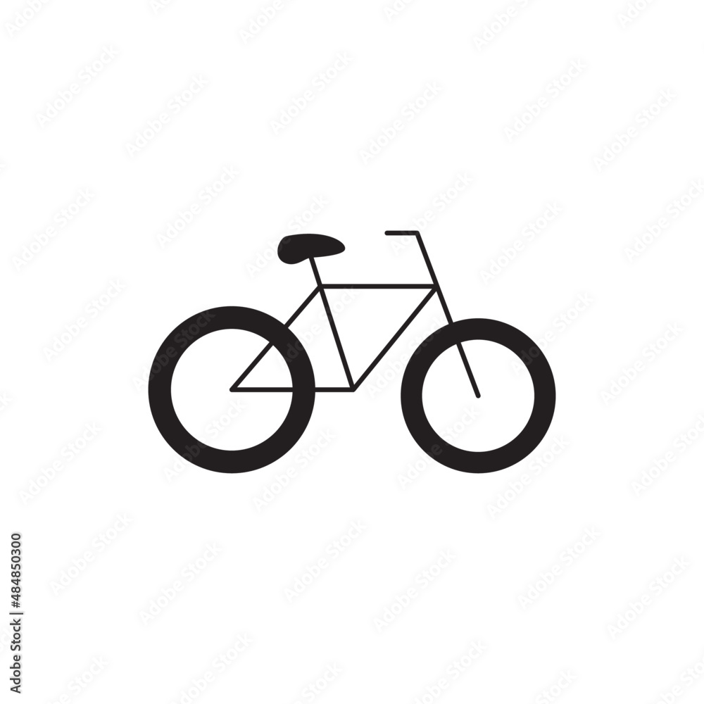 Obraz premium Bicycle, green transportation icon in black flat glyph, filled style isolated on white background