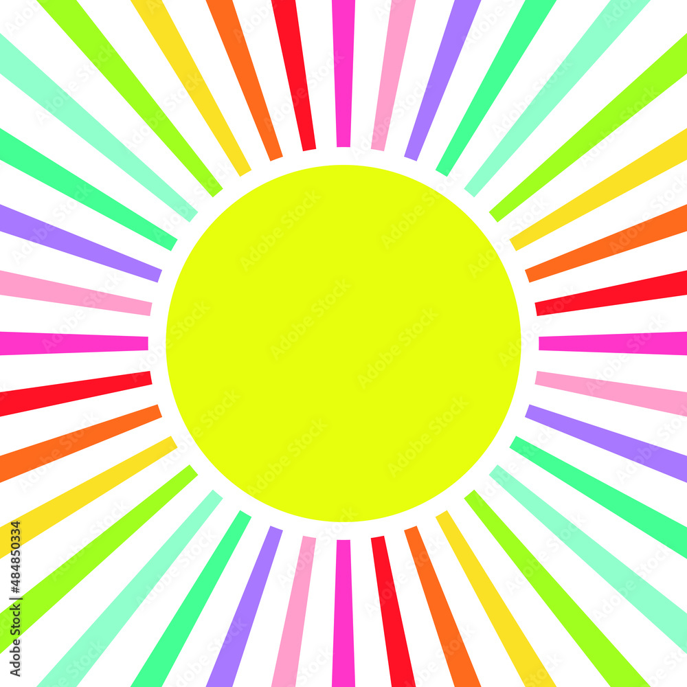 beautiful rainbow sun background vector illustration. beautiful rainbow sun background vector illustration.