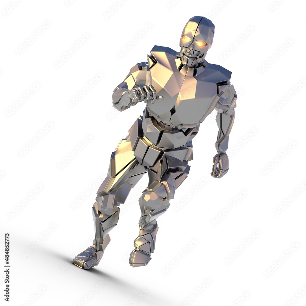 humanoider Roboter in Laufpose