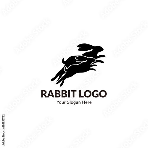 Rabbit logo design vector illustration.