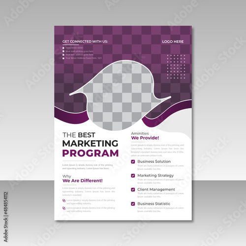 Corporate Business flyer template vector design, Flyer Template abstract shape used for business poster layout, IT Company flyer, corporate banners, and leaflets. Graphic design layout.