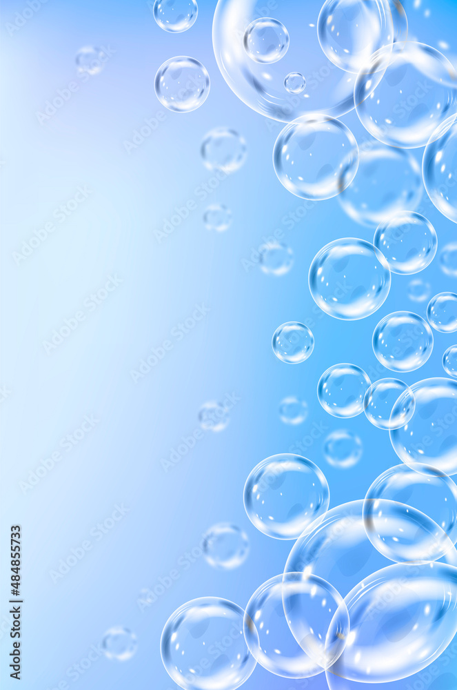 Abstract background with air bubbles in water or sky