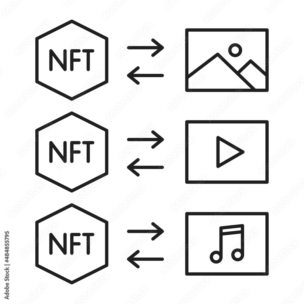 NFT coin. Non Fungible Token. Blockchain technology. NFT coin. Non Fungible Token. Blockchain technology.