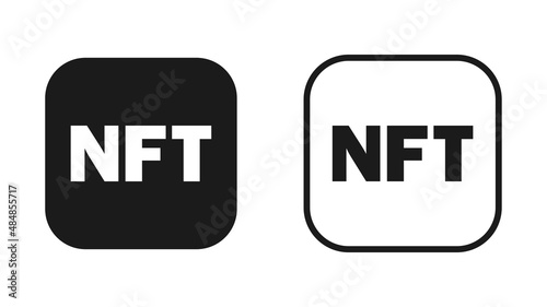 NFT coin. Non Fungible Token. Blockchain technology.