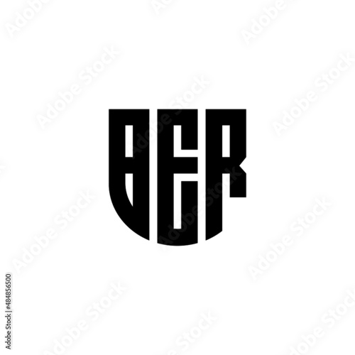 BER letter logo design with white background in illustrator, vector logo modern alphabet font overlap style. calligraphy designs for logo, Poster, Invitation, etc.