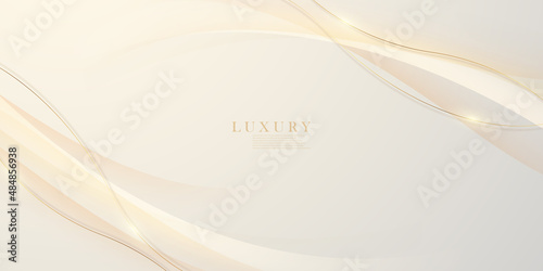 abstract background Luxurious with sparkling gold lines. vector illustration for template, banner
