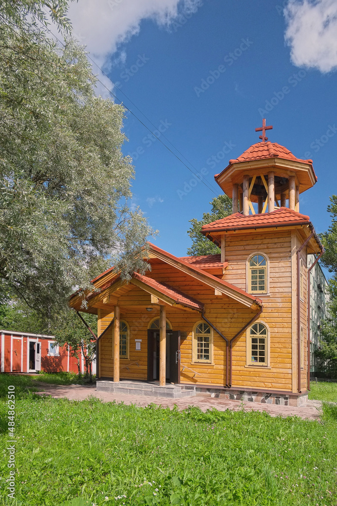 Orthodox chapel in summer on a sunny day