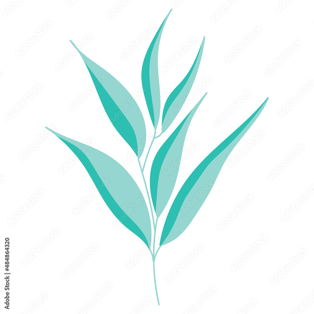 Abstract bright foliage. Flat illustration. Abstract bright foliage. Flat illustration.