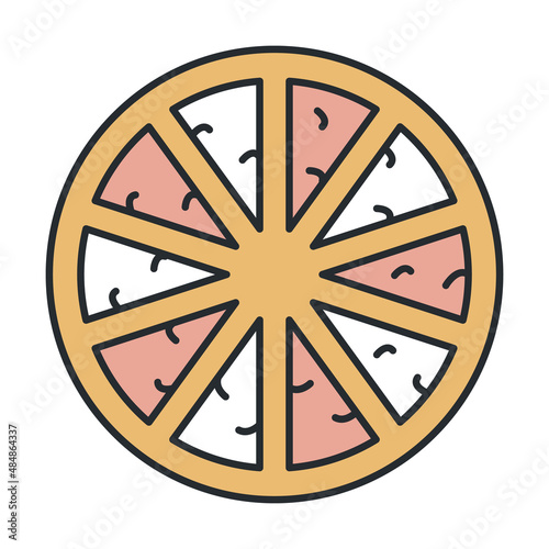 cong you bing icon from food and restaurant collection. Thin outline cong you bing, cong, keg detailed offset lineal color icon isolated on white background. Line vector cong you bing sign, symbol for