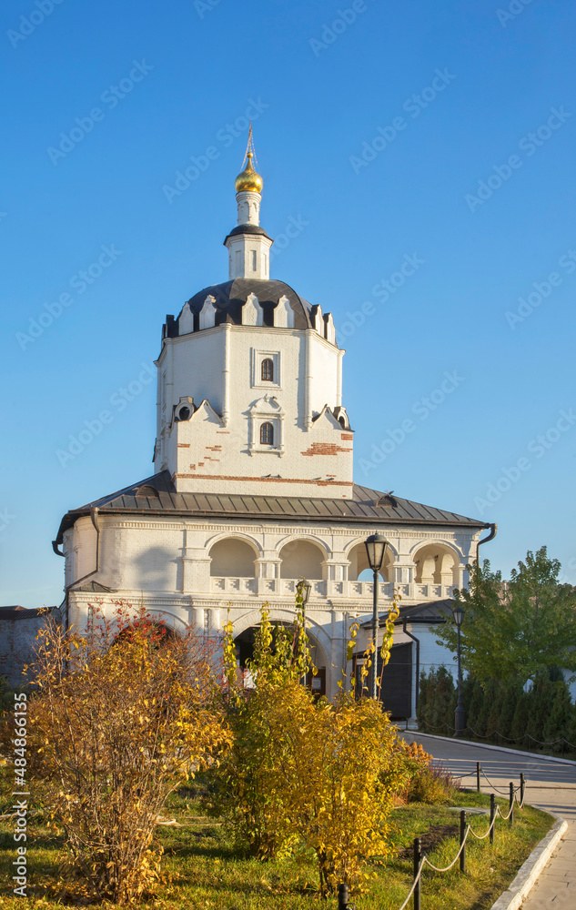 Gate church of Ascension of Lord in Dormition monastery in Sviyazhsk. Tatarstan. Russia