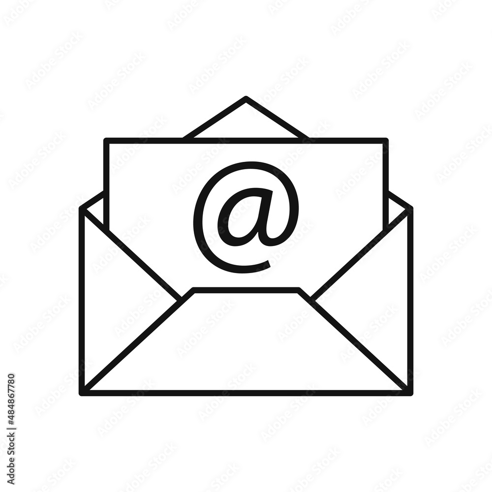 E-mail letter illustration graphic E-mail letter illustration graphic