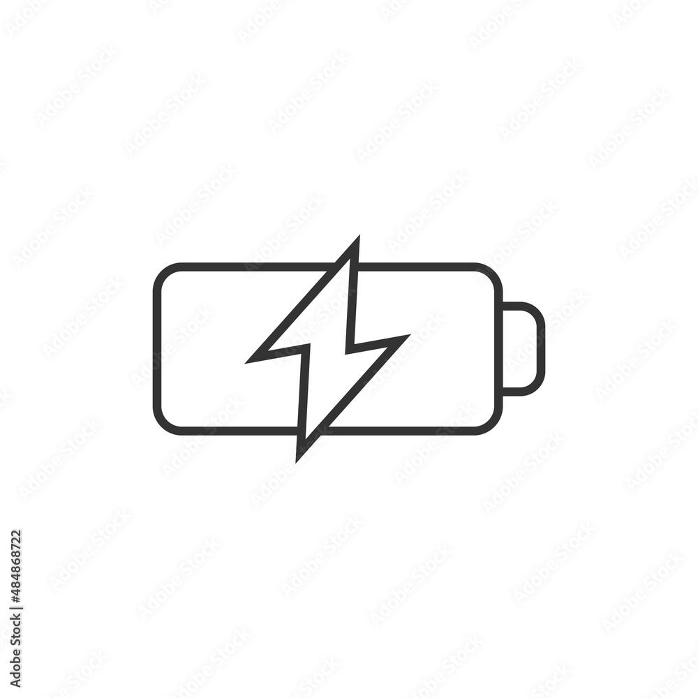 Battery icon in flat style. Accumulator vector illustration on white isolated background. Energy charger business concept. Battery icon in flat style. Accumulator vector illustration on white isolated background. Energy charger business concept.