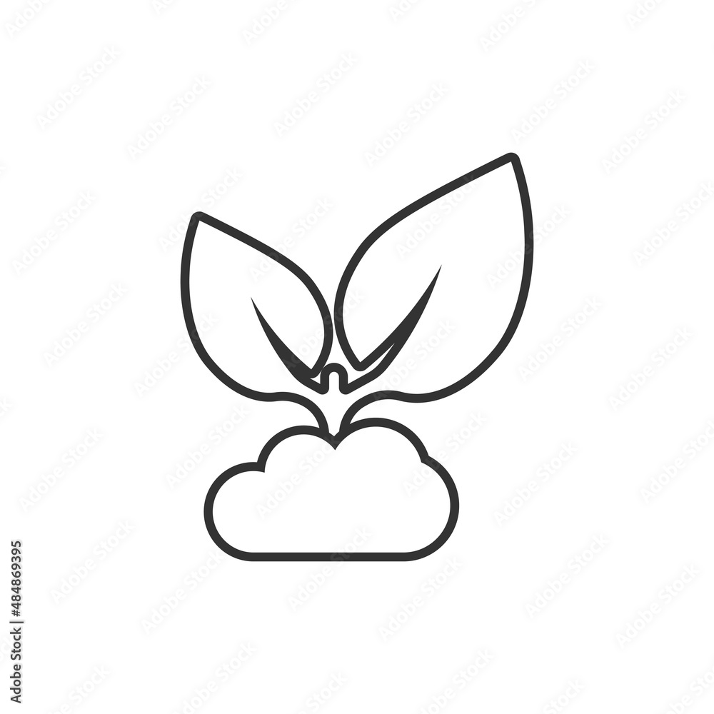 Leaf icon in flat style. Plant vector illustration on white isolated background. Flower sign business concept. Leaf icon in flat style. Plant vector illustration on white isolated background. Flower sign business concept.
