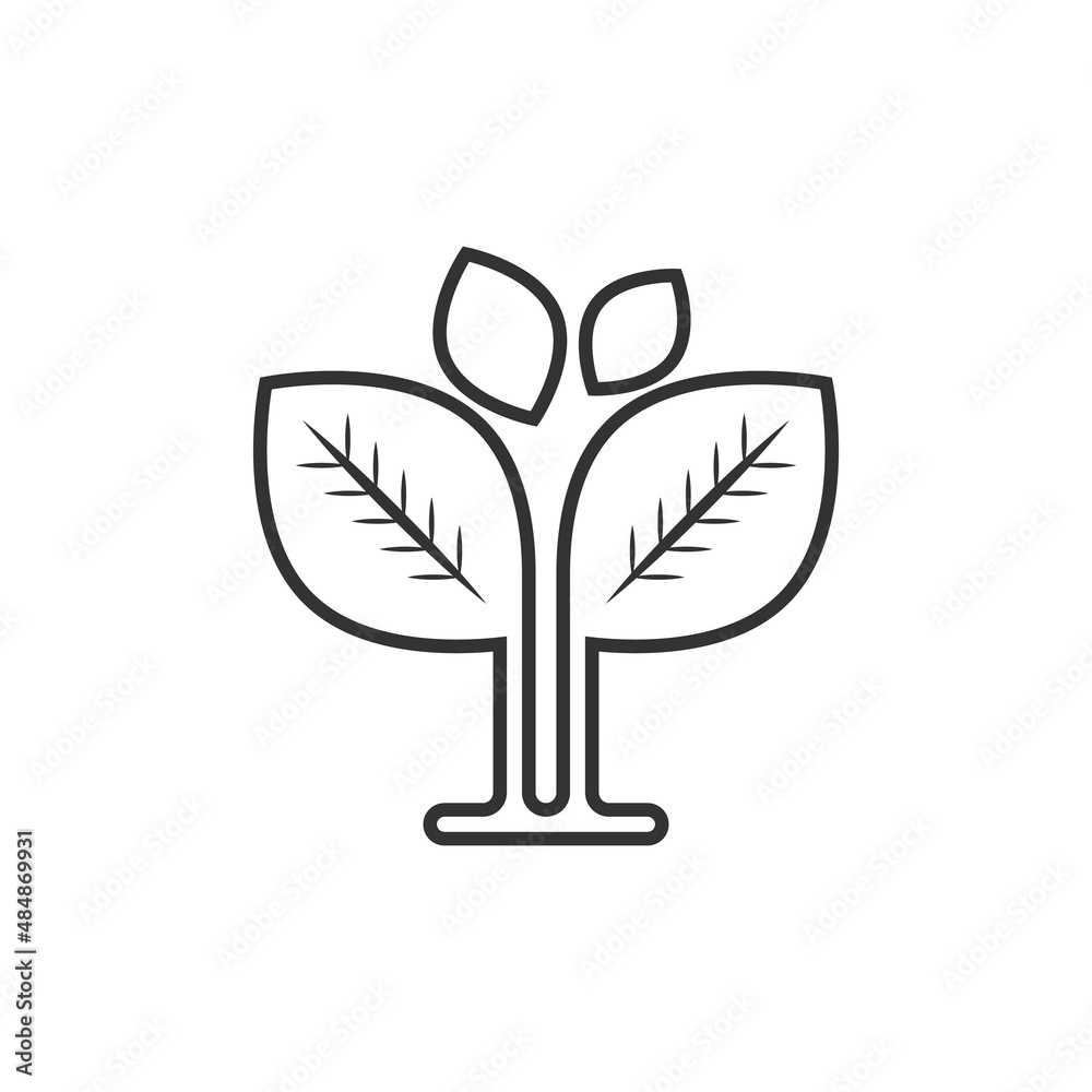 Leaf icon in flat style. Plant vector illustration on white isolated background. Flower sign business concept. Leaf icon in flat style. Plant vector illustration on white isolated background. Flower sign business concept.