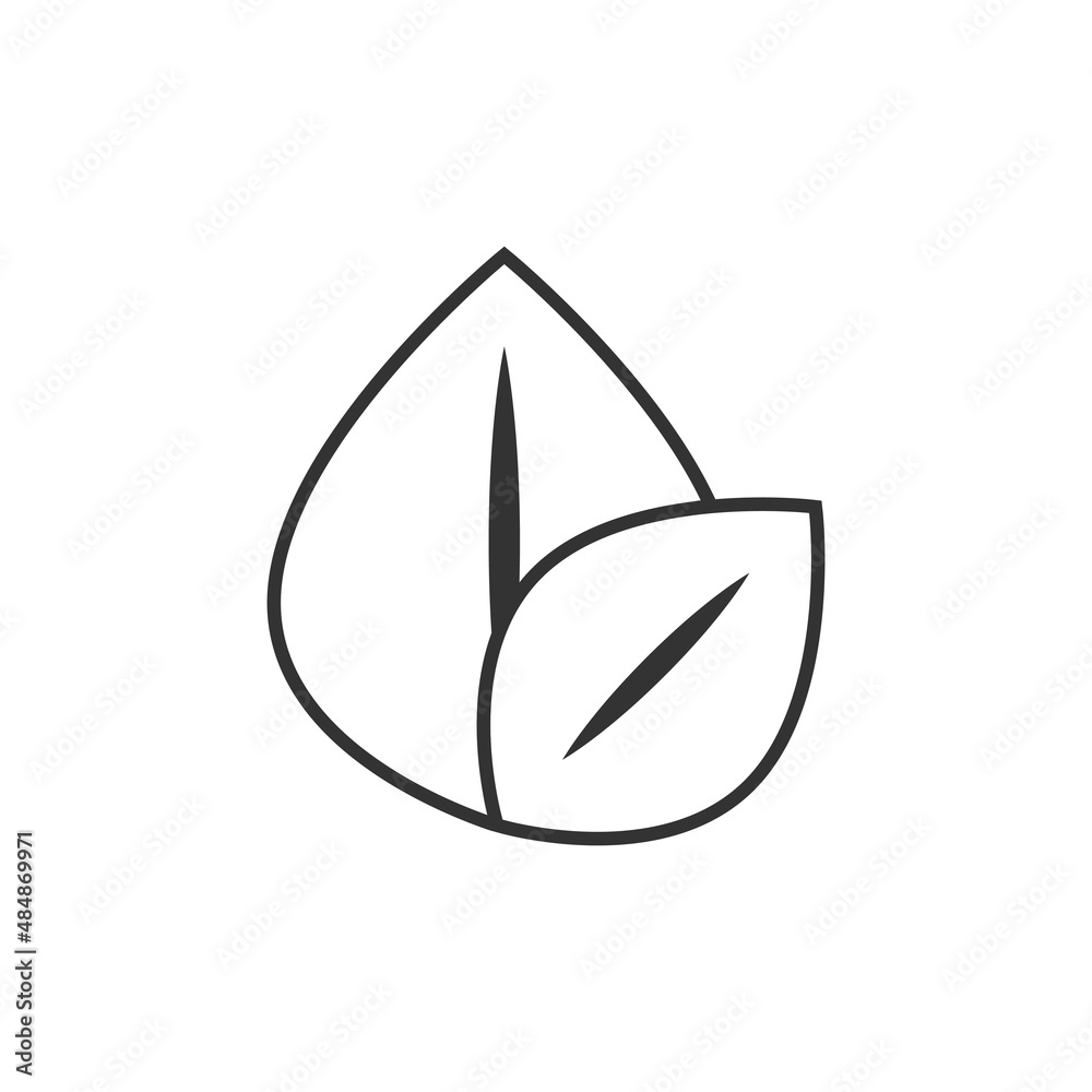Leaf icon in flat style. Plant vector illustration on white isolated background. Flower sign business concept. Leaf icon in flat style. Plant vector illustration on white isolated background. Flower sign business concept.
