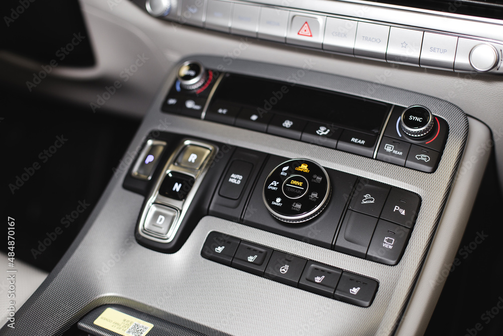 Car dashboard in the modern car close up Car dashboard in the modern car close up
