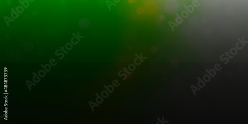Light Green vector template with circles. Colorful illustration with gradient dots in nature style. Pattern for booklets, leaflets.