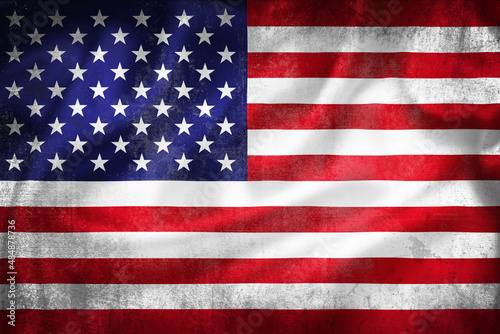 Grunge illustration of US flag