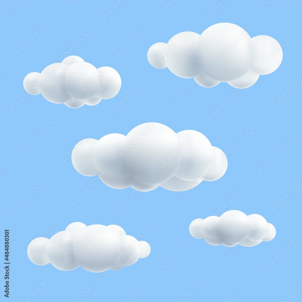 Clouds on a blue background. Color illustration. Clouds on a blue background. Color illustration.