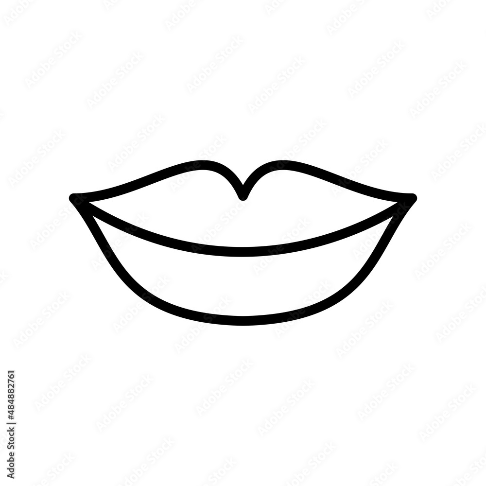 Lips Icon Vector Design Template Illustration Sign And Symbol Lips Icon Vector Design Template Illustration Sign And Symbol