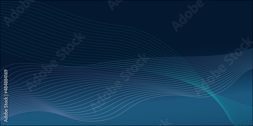 Abstract blue background and Abstract blue wave background Colorful line points. Flowing dynamic elements. Digital frequency track. Stylized technology line art for your design. 