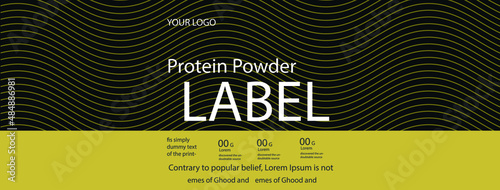 Bottle label, Package template design, Label design, protein label ,Supplement label template.